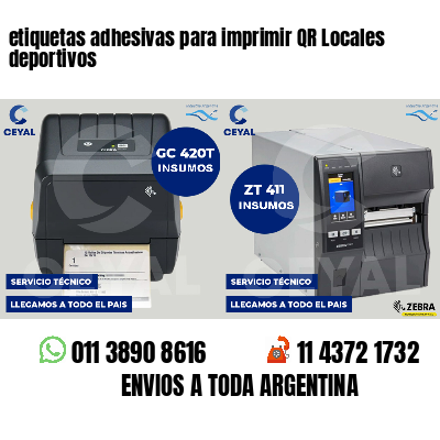 etiquetas adhesivas para imprimir QR Locales deportivos