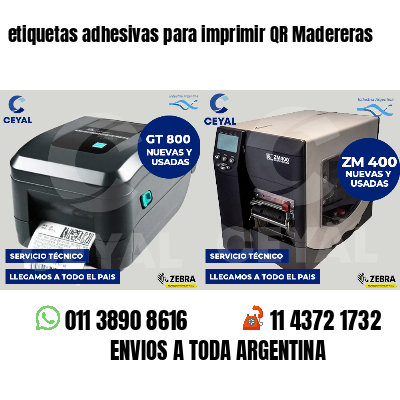 etiquetas adhesivas para imprimir QR Madereras
