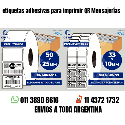 etiquetas adhesivas para imprimir QR Mensajerías