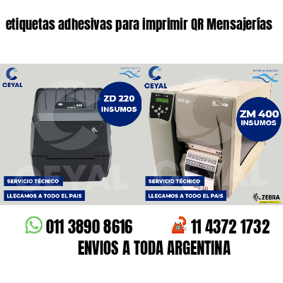 etiquetas adhesivas para imprimir QR Mensajerías