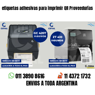 etiquetas adhesivas para imprimir QR Proveedurías