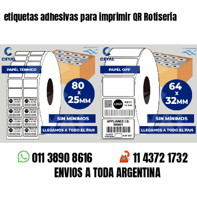 etiquetas adhesivas para imprimir QR Rotisería