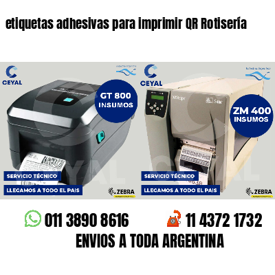 etiquetas adhesivas para imprimir QR Rotisería