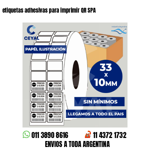 etiquetas adhesivas para imprimir QR SPA