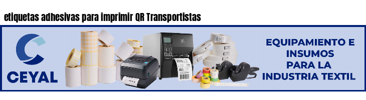 etiquetas adhesivas para imprimir QR Transportistas
