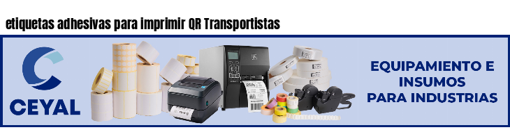 etiquetas adhesivas para imprimir QR Transportistas