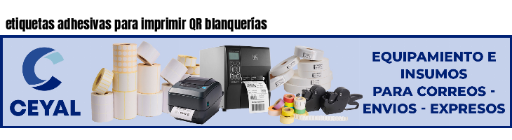 etiquetas adhesivas para imprimir QR blanquerías