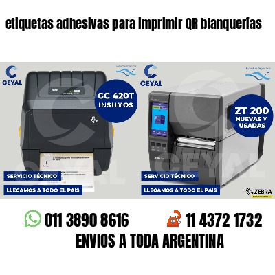 etiquetas adhesivas para imprimir QR blanquerías