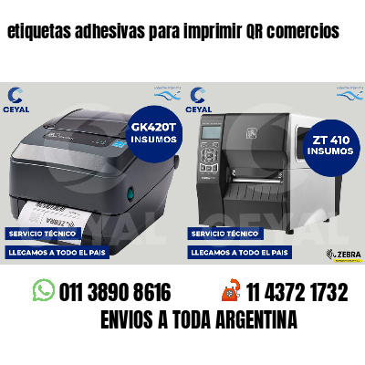 etiquetas adhesivas para imprimir QR comercios