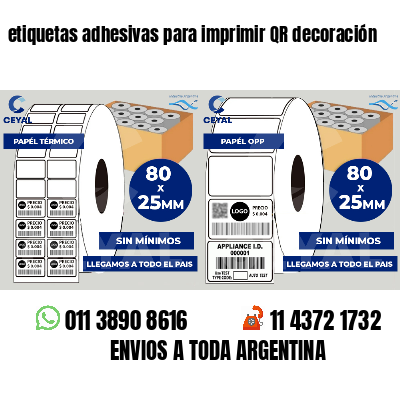 etiquetas adhesivas para imprimir QR decoración