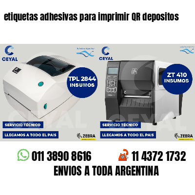 etiquetas adhesivas para imprimir QR depositos
