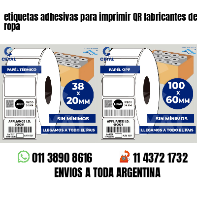etiquetas adhesivas para imprimir QR fabricantes de ropa