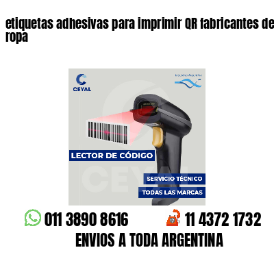 etiquetas adhesivas para imprimir QR fabricantes de ropa