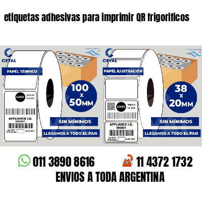 etiquetas adhesivas para imprimir QR frigorificos