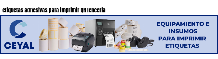 etiquetas adhesivas para imprimir QR lenceria