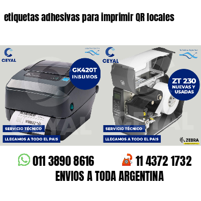 etiquetas adhesivas para imprimir QR locales