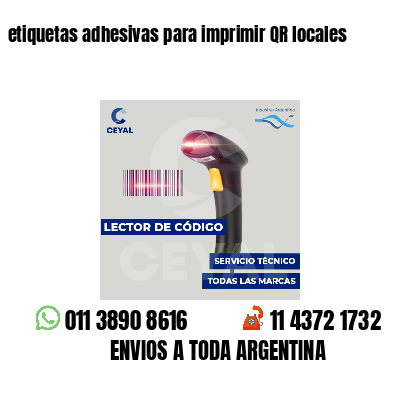 etiquetas adhesivas para imprimir QR locales