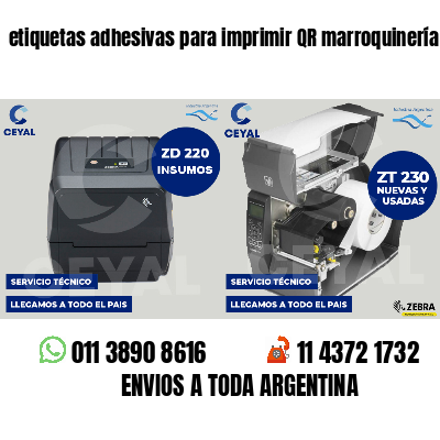 etiquetas adhesivas para imprimir QR marroquinería