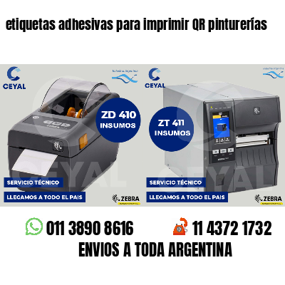 etiquetas adhesivas para imprimir QR pinturerías