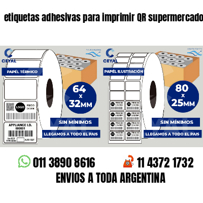 etiquetas adhesivas para imprimir QR supermercados