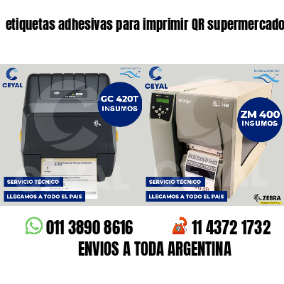 etiquetas adhesivas para imprimir QR supermercados