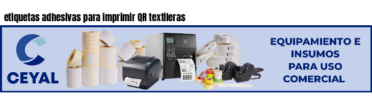 etiquetas adhesivas para imprimir QR textileras