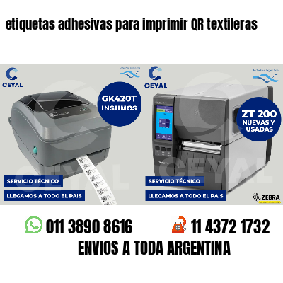 etiquetas adhesivas para imprimir QR textileras