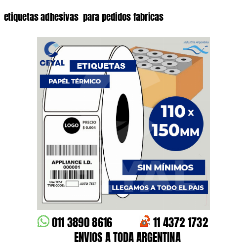 etiquetas adhesivas  para pedidos fabricas