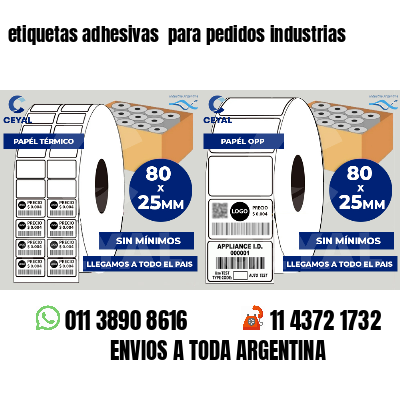 etiquetas adhesivas  para pedidos industrias