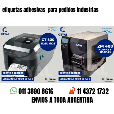 etiquetas adhesivas  para pedidos industrias