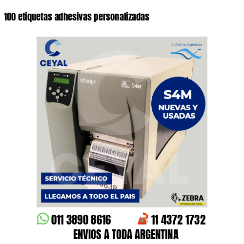 100 etiquetas adhesivas personalizadas