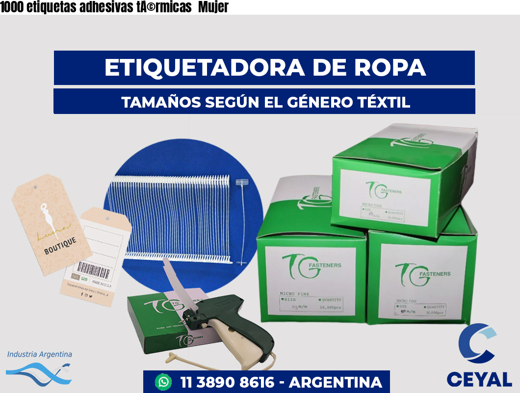 1000 etiquetas adhesivas tÃ©rmicas  Mujer