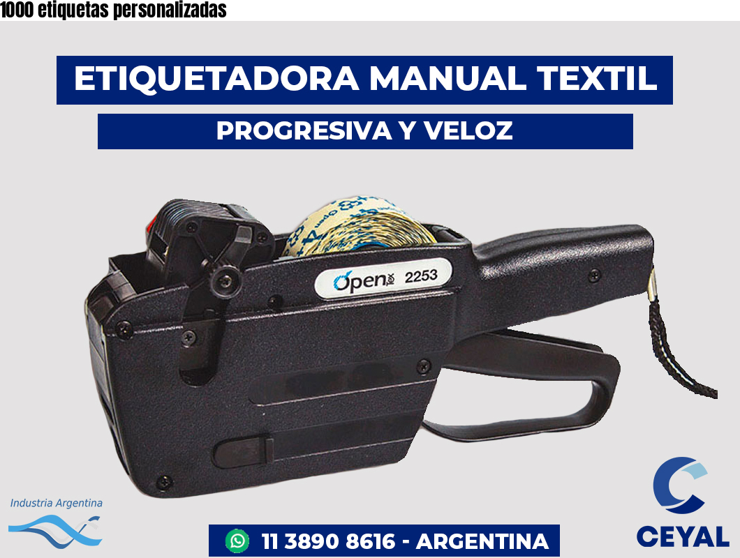 1000 etiquetas personalizadas