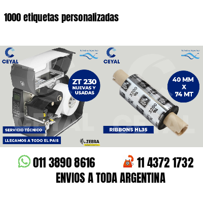 1000 etiquetas personalizadas