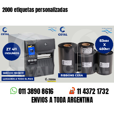 2000 etiquetas personalizadas