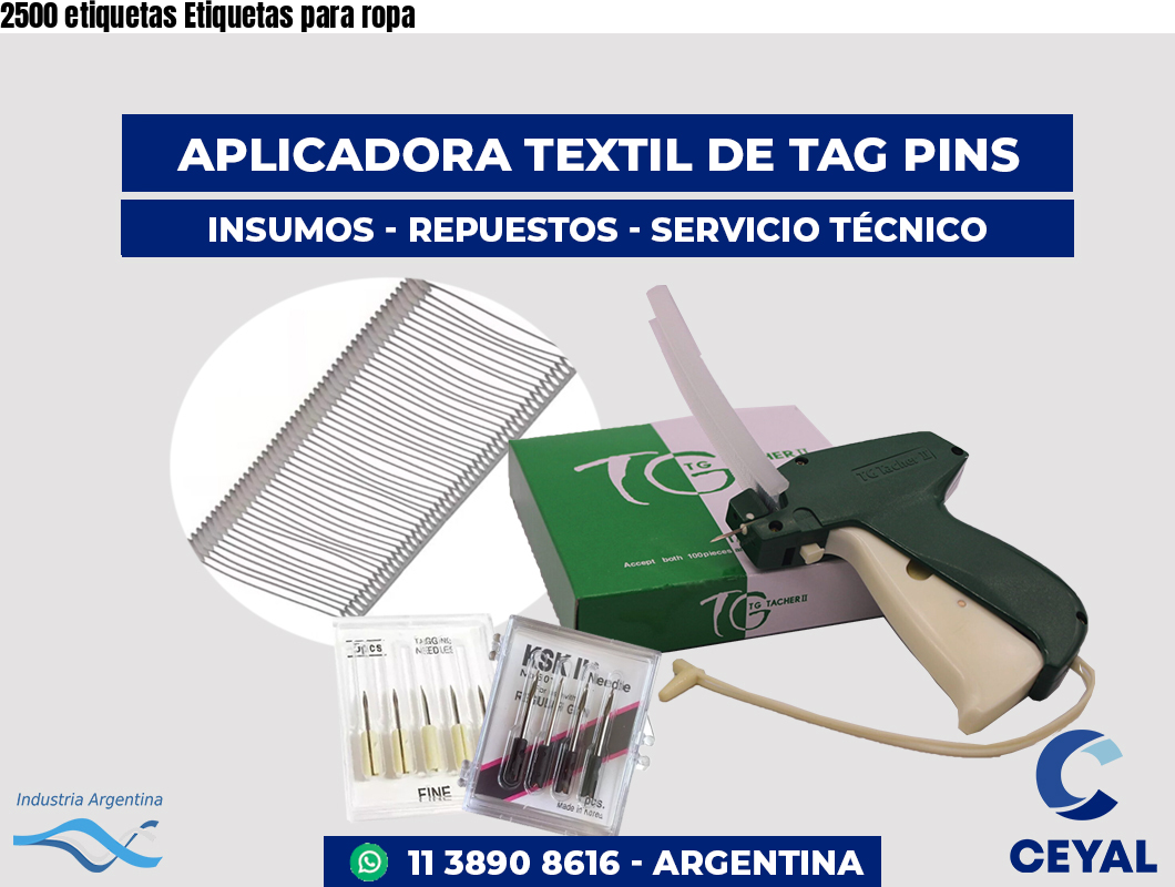 2500 etiquetas Etiquetas para ropa