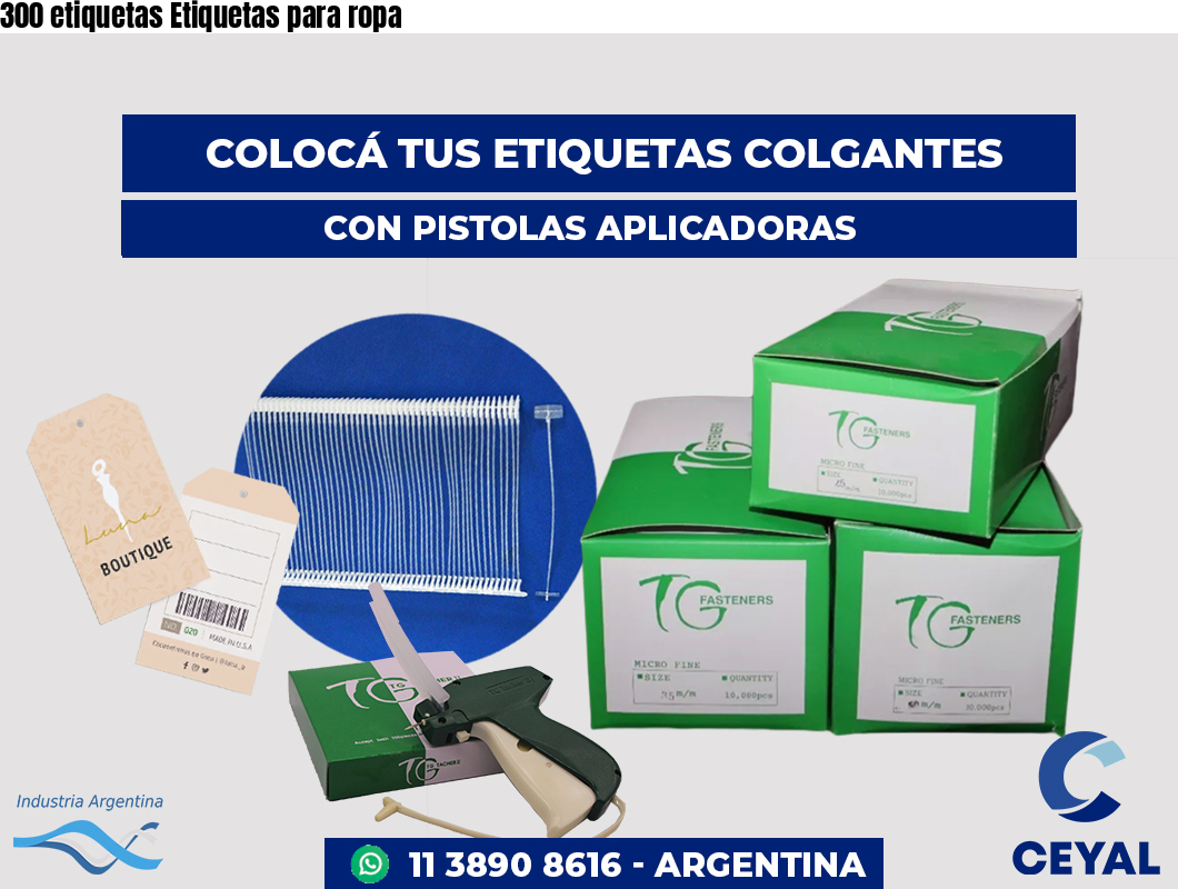 300 etiquetas Etiquetas para ropa