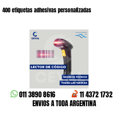 400 etiquetas adhesivas personalizadas