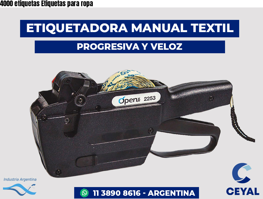 4000 etiquetas Etiquetas para ropa