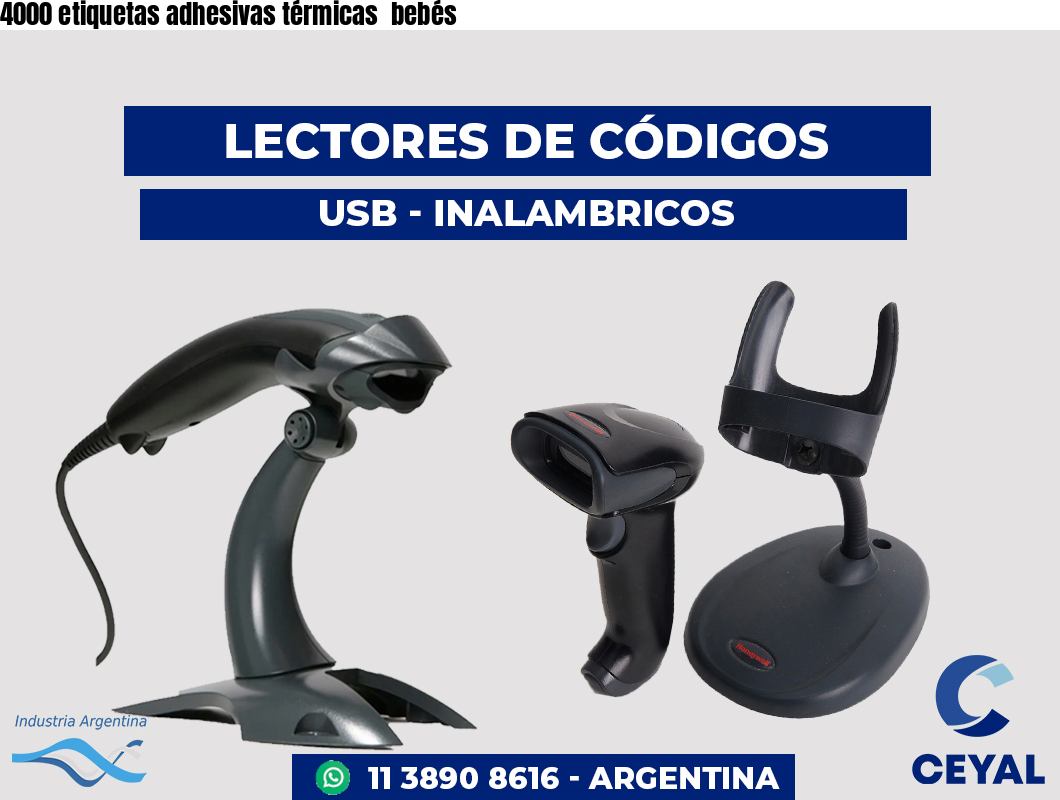 4000 etiquetas adhesivas térmicas  bebés