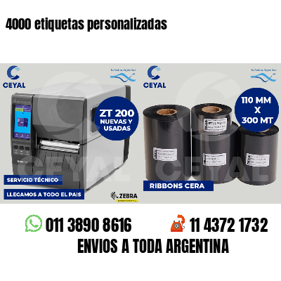 4000 etiquetas personalizadas