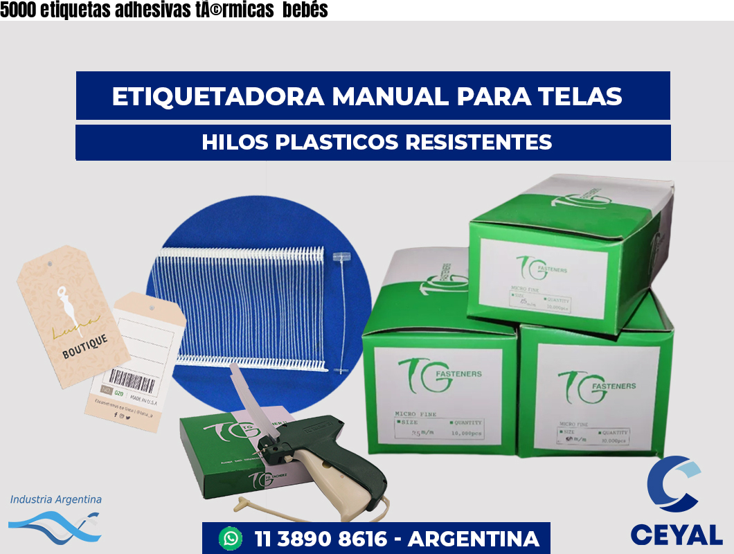 5000 etiquetas adhesivas tÃ©rmicas  bebés