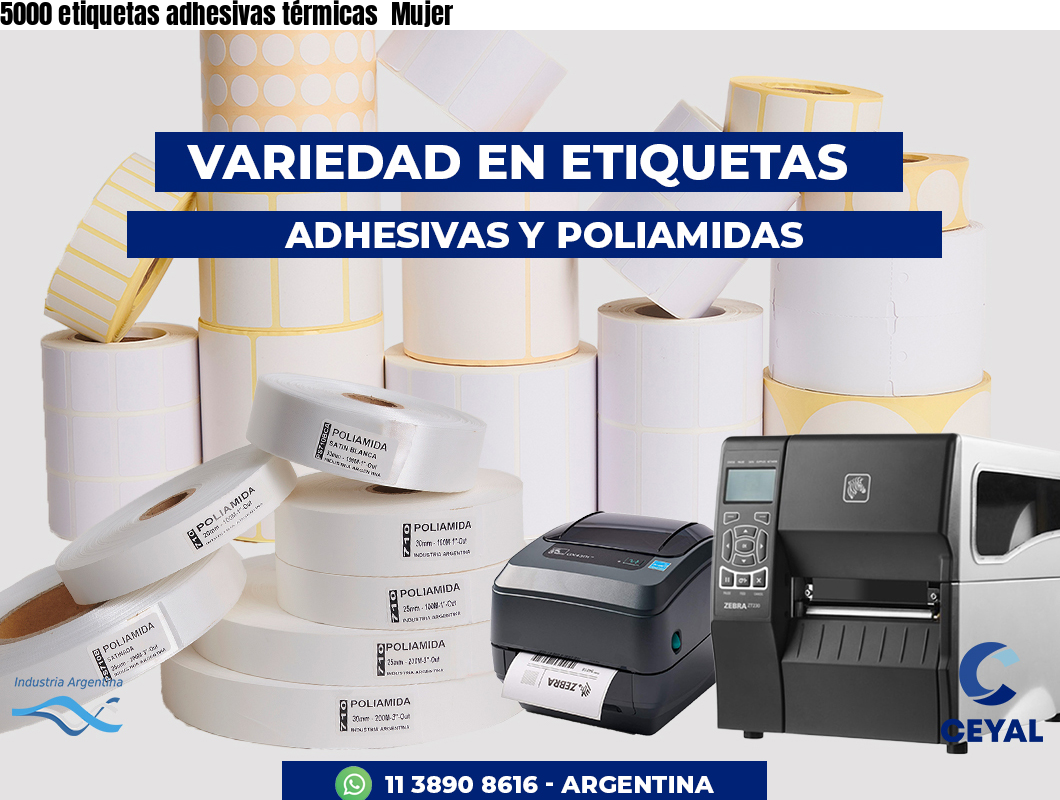 5000 etiquetas adhesivas térmicas  Mujer