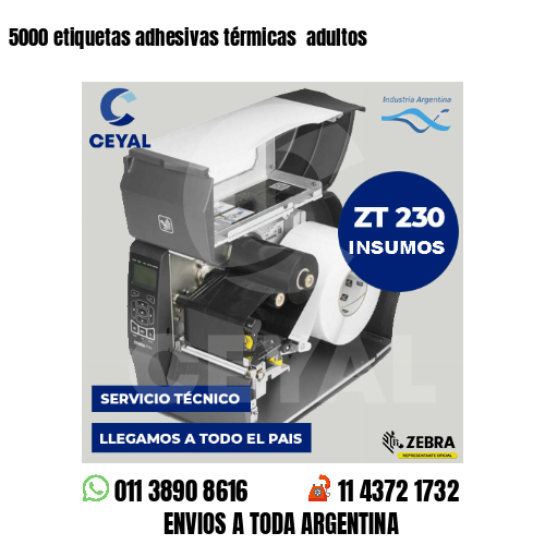 5000 etiquetas adhesivas térmicas  adultos
