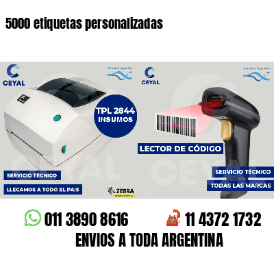 5000 etiquetas personalizadas