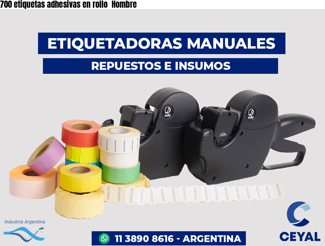 700 etiquetas adhesivas en rollo  Hombre