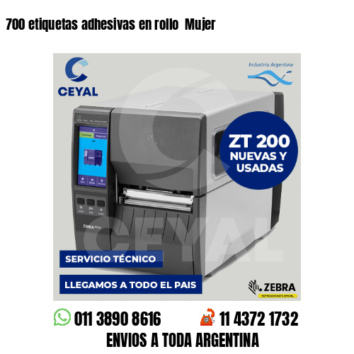 700 etiquetas adhesivas en rollo  Mujer