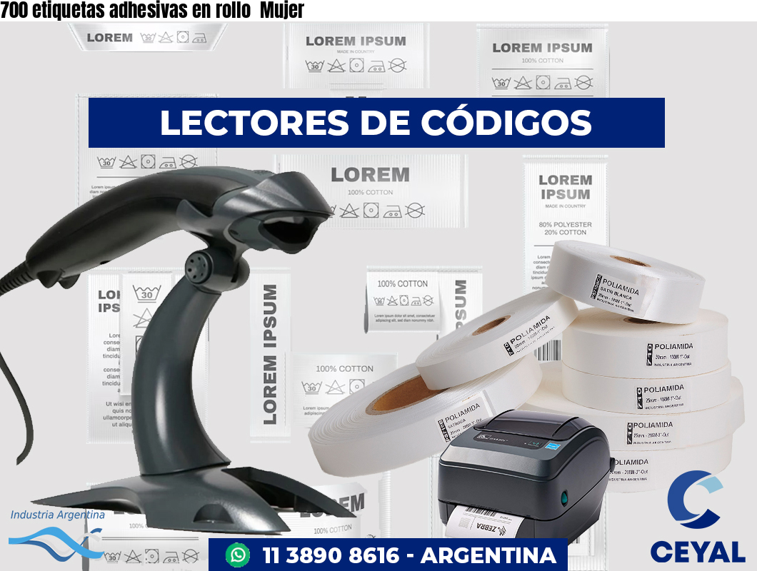 700 etiquetas adhesivas en rollo  Mujer