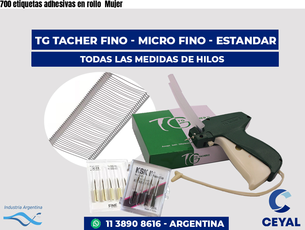 700 etiquetas adhesivas en rollo  Mujer