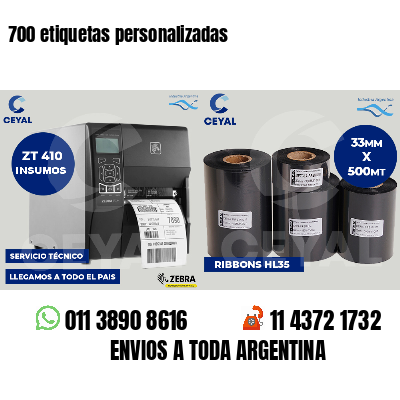 700 etiquetas personalizadas